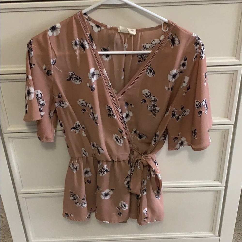 Blush Floral Blouse